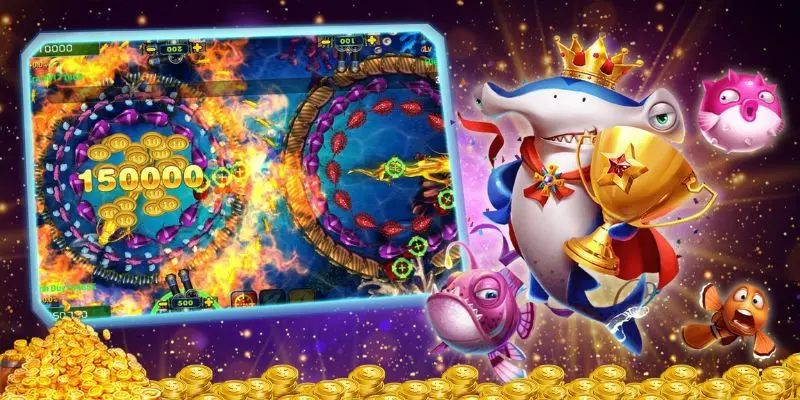 Hiệu ứng săn boss trong bắn cá xu vàng 777 tạo cảm giác phấn khích