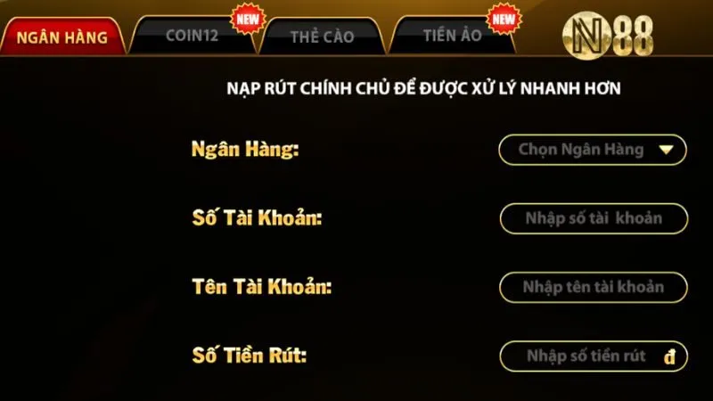 N88 xử lý rút tiền nhanh chỉ trong vài phút và hỗ trợ 24/7